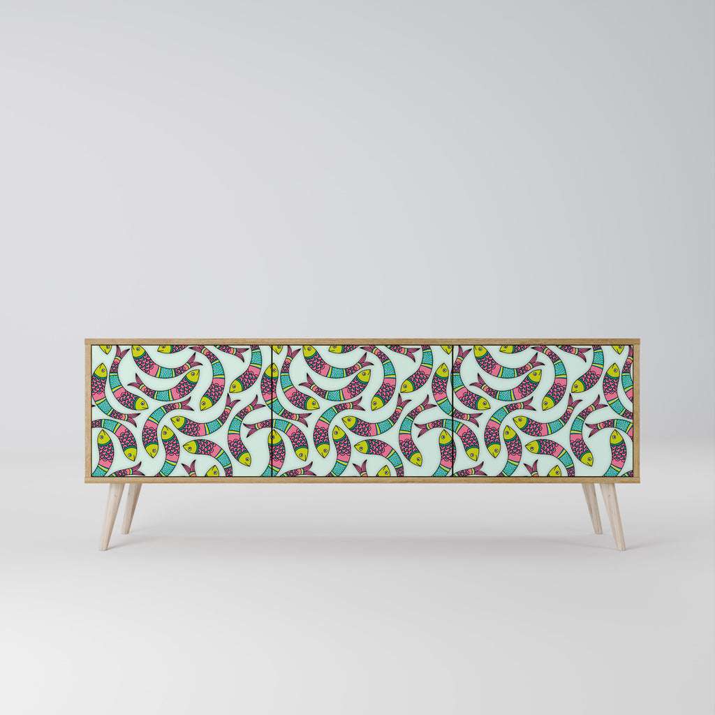 INDIAN FISH 3-Door TV Cabinet
