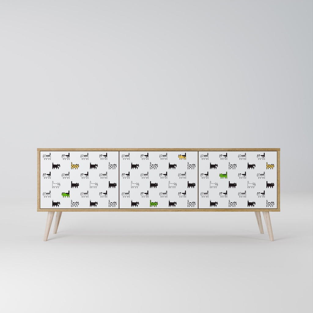 CATS COMPILATION 3-Door TV Cabinet