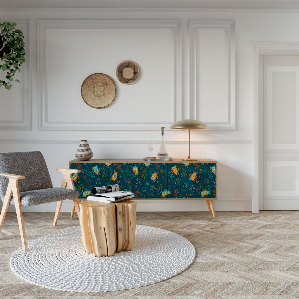 AUTUMN INSECTS 3-Door TV Cabinet