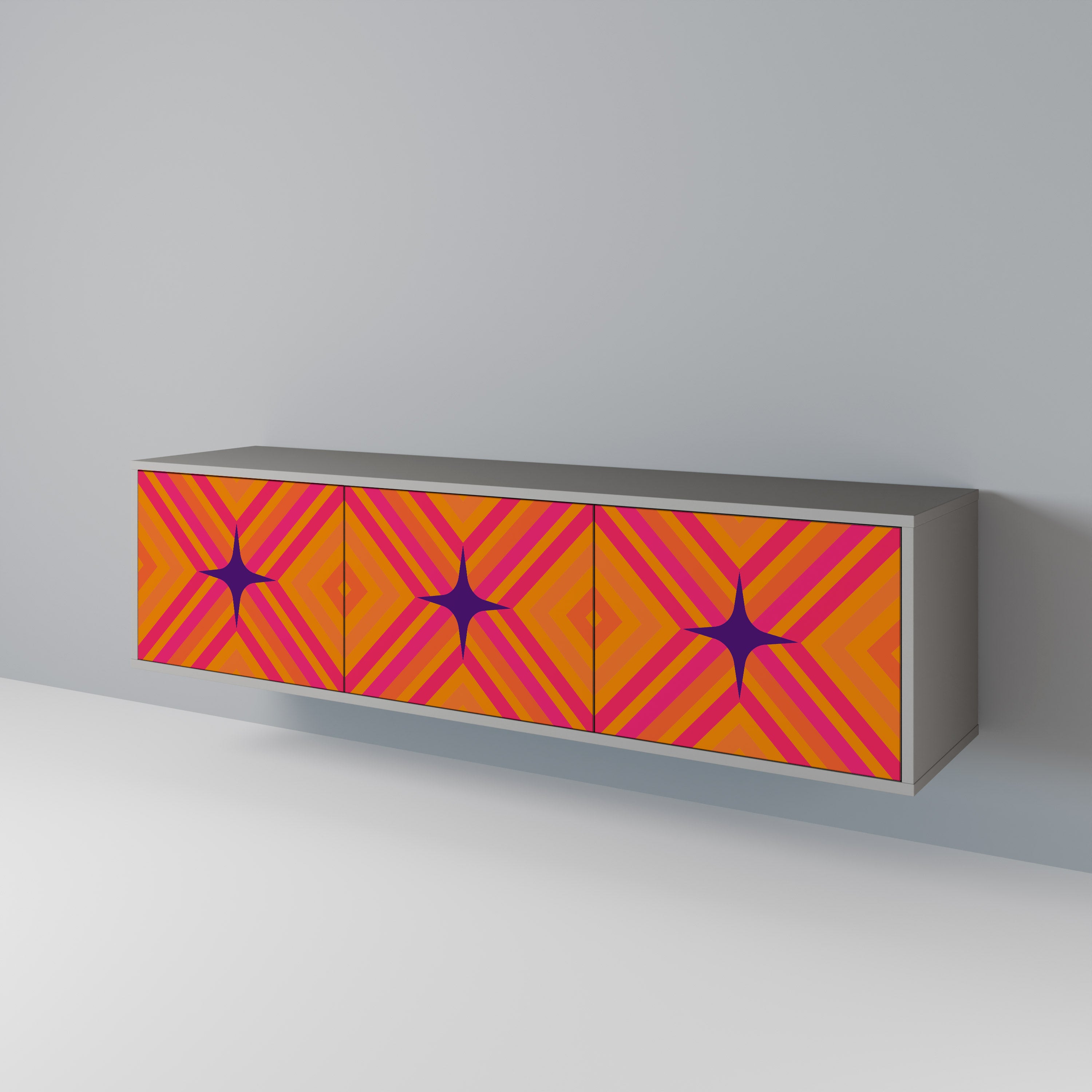 GEOMETRIC BRILLIANCE Třídveřový TV stolek