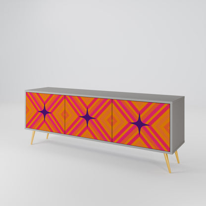 GEOMETRIC BRILLIANCE Třídveřový TV stolek