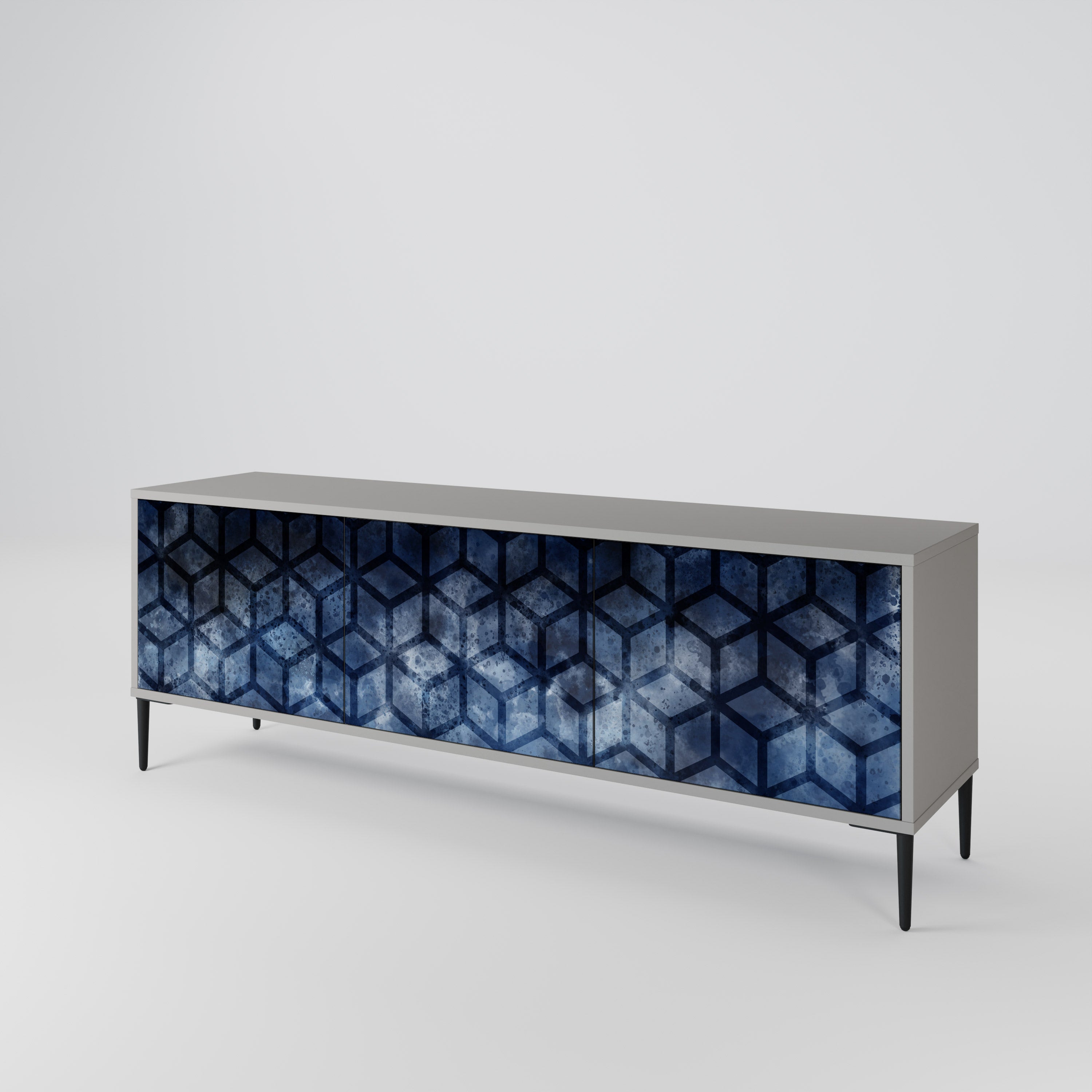 CUBIC MIST Třídveřový TV stolek