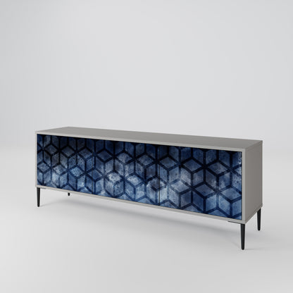 CUBIC MIST Třídveřový TV stolek