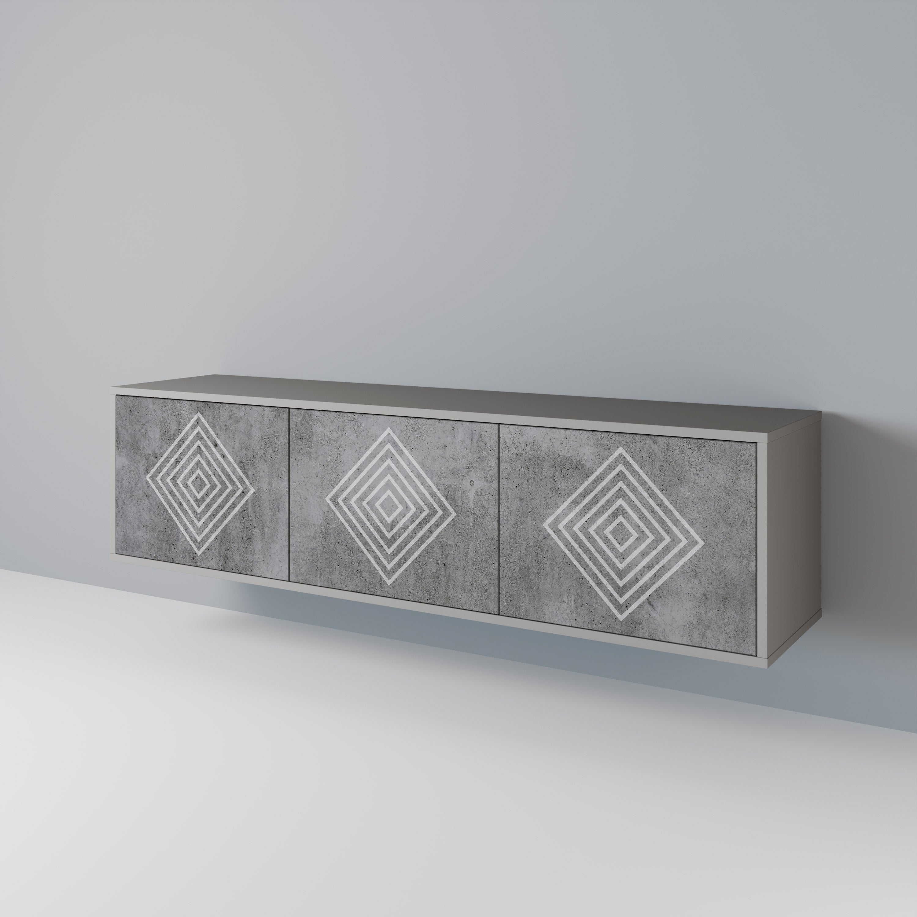 POLYGONAL ARTISTRY Třídveřový TV stolek