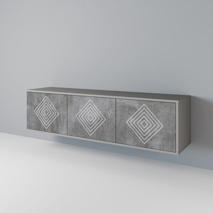 POLYGONAL ARTISTRY Třídveřový TV stolek