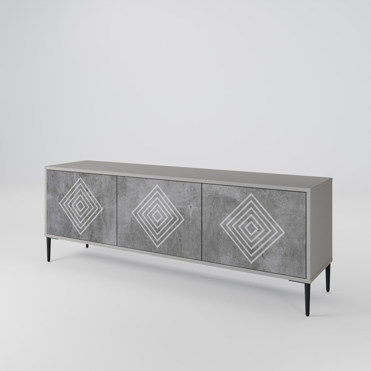 POLYGONAL ARTISTRY Třídveřový TV stolek