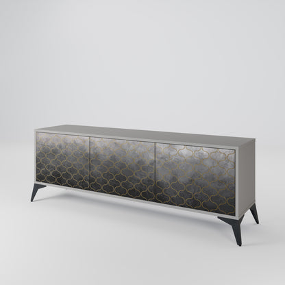 TESSELATED GRAYISH Třídveřový TV stolek