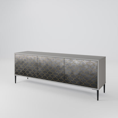 TESSELATED GRAYISH Třídveřový TV stolek