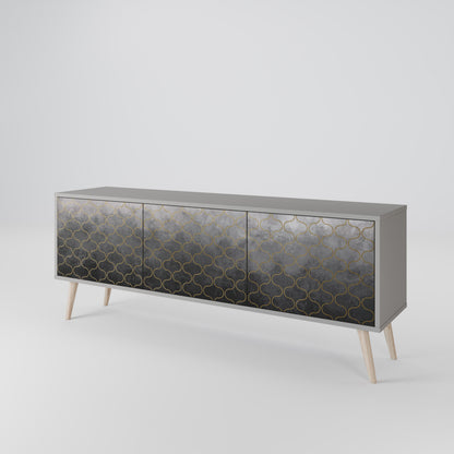 TESSELATED GRAYISH Třídveřový TV stolek