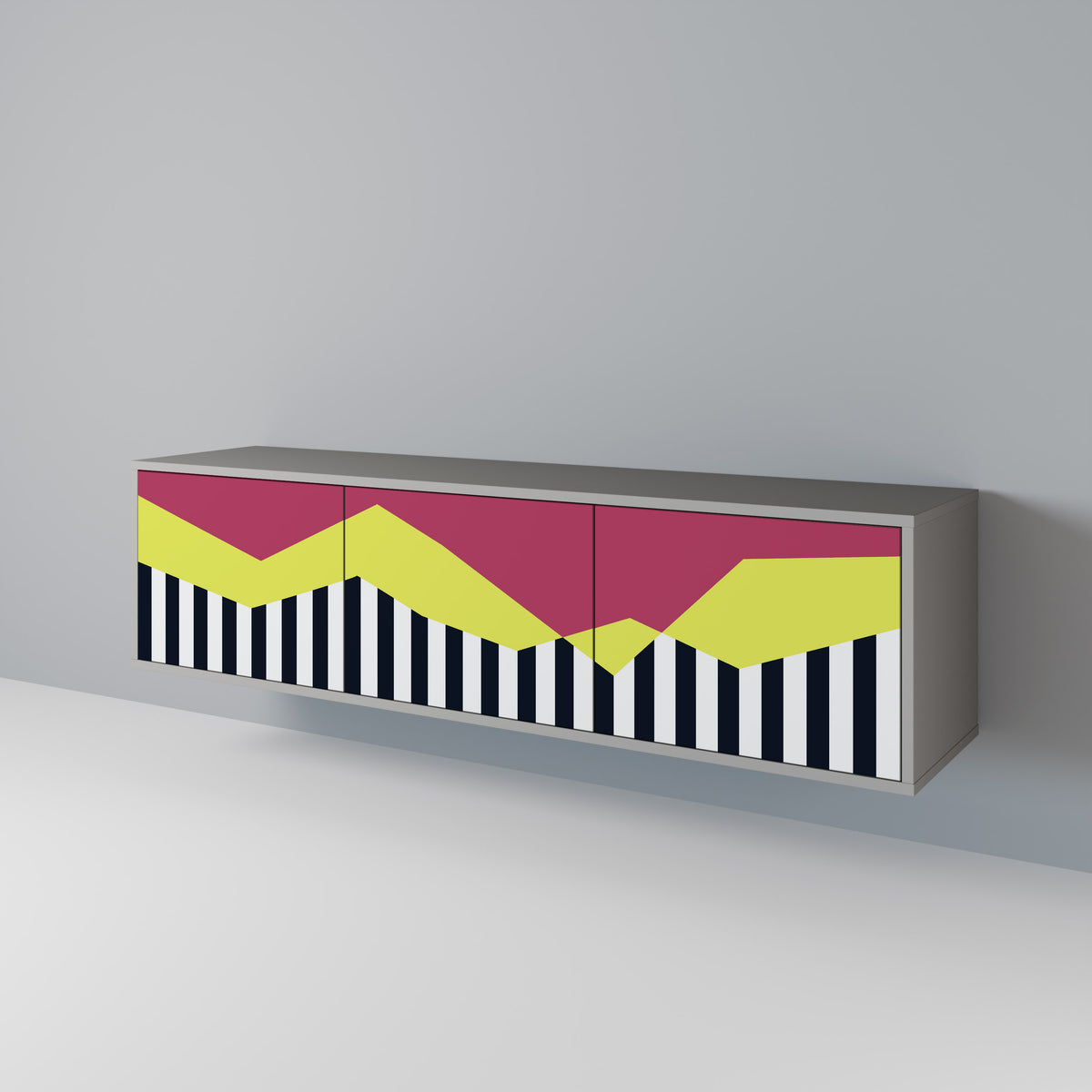 PIANO FANTASY Třídveřový TV stolek