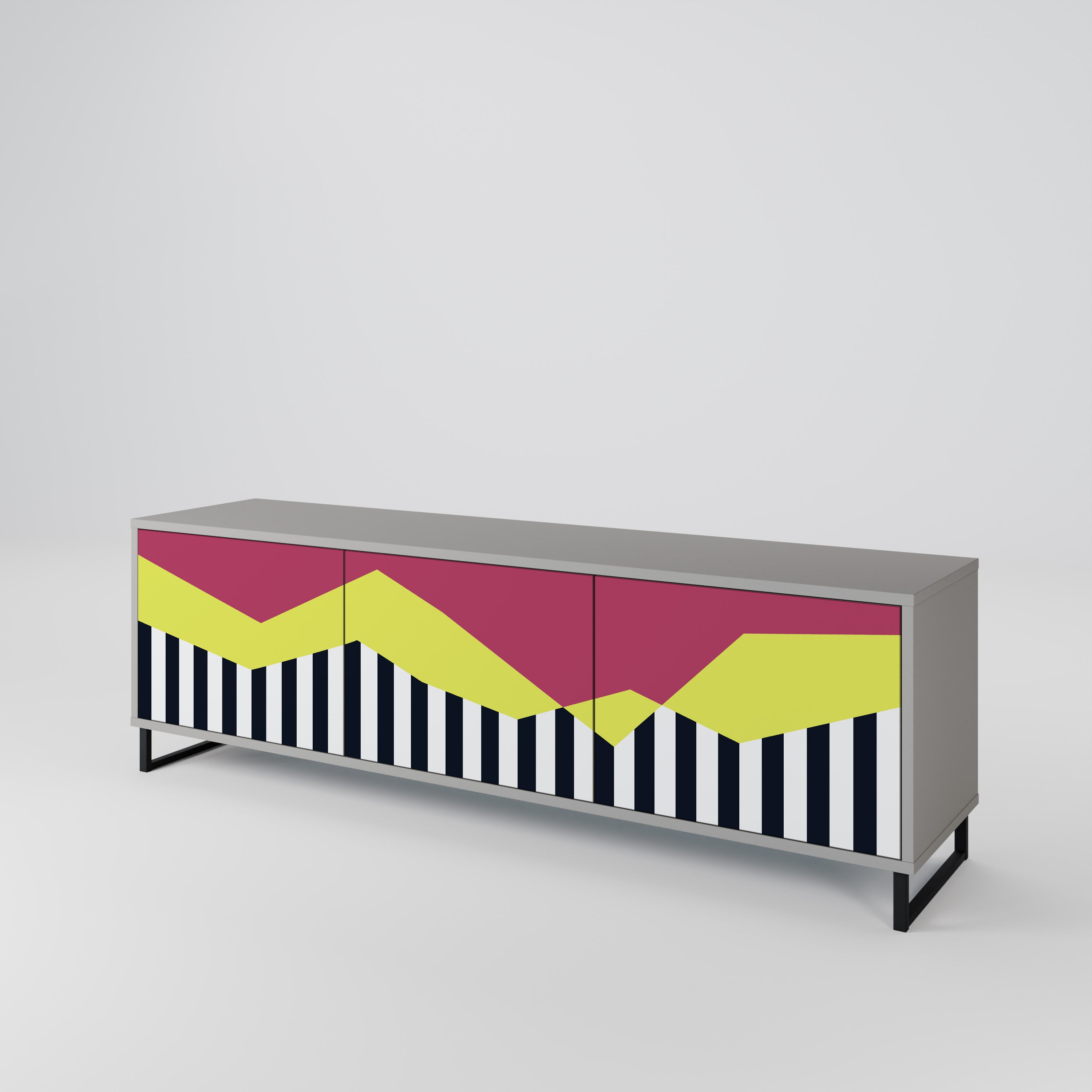 PIANO FANTASY Třídveřový TV stolek
