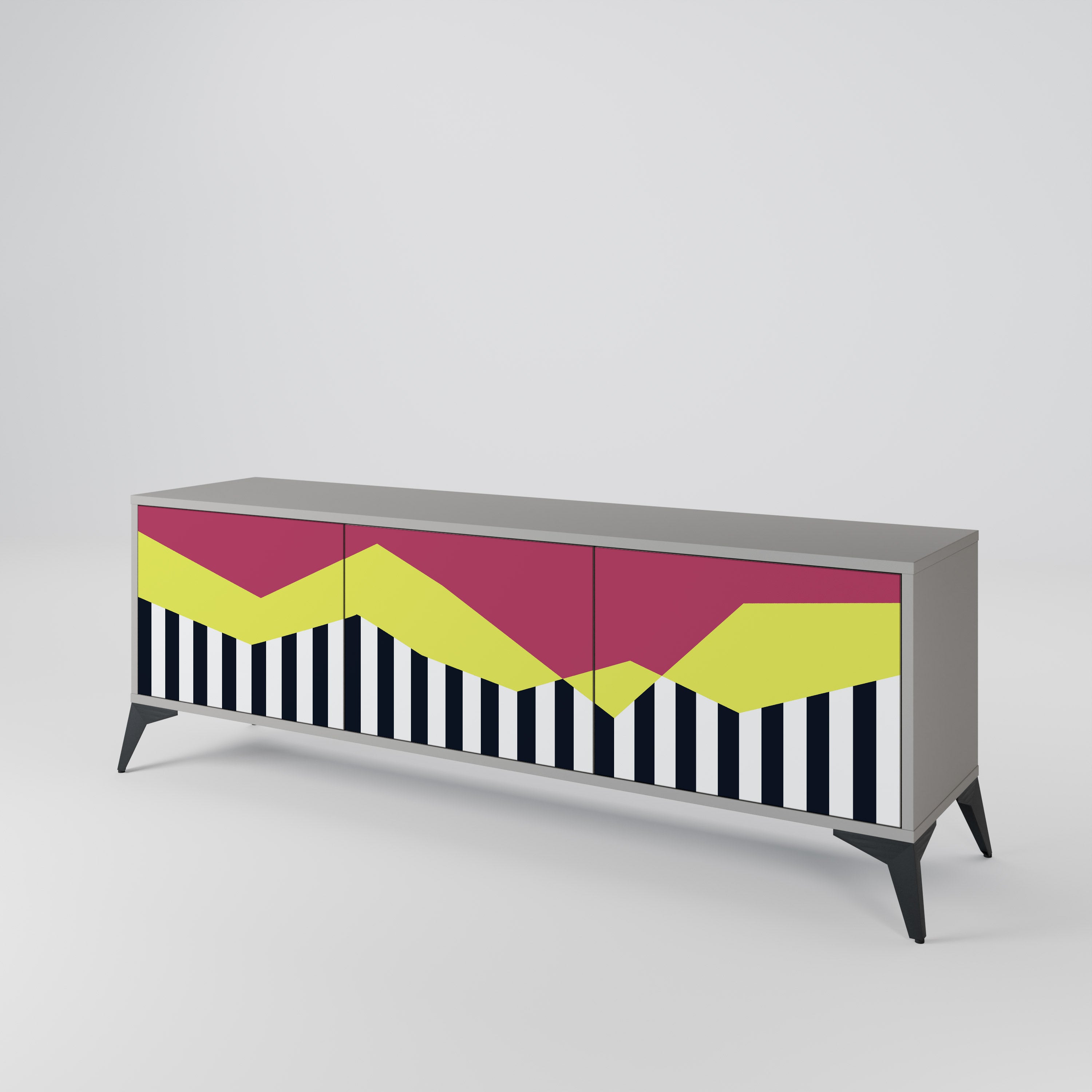 PIANO FANTASY Třídveřový TV stolek