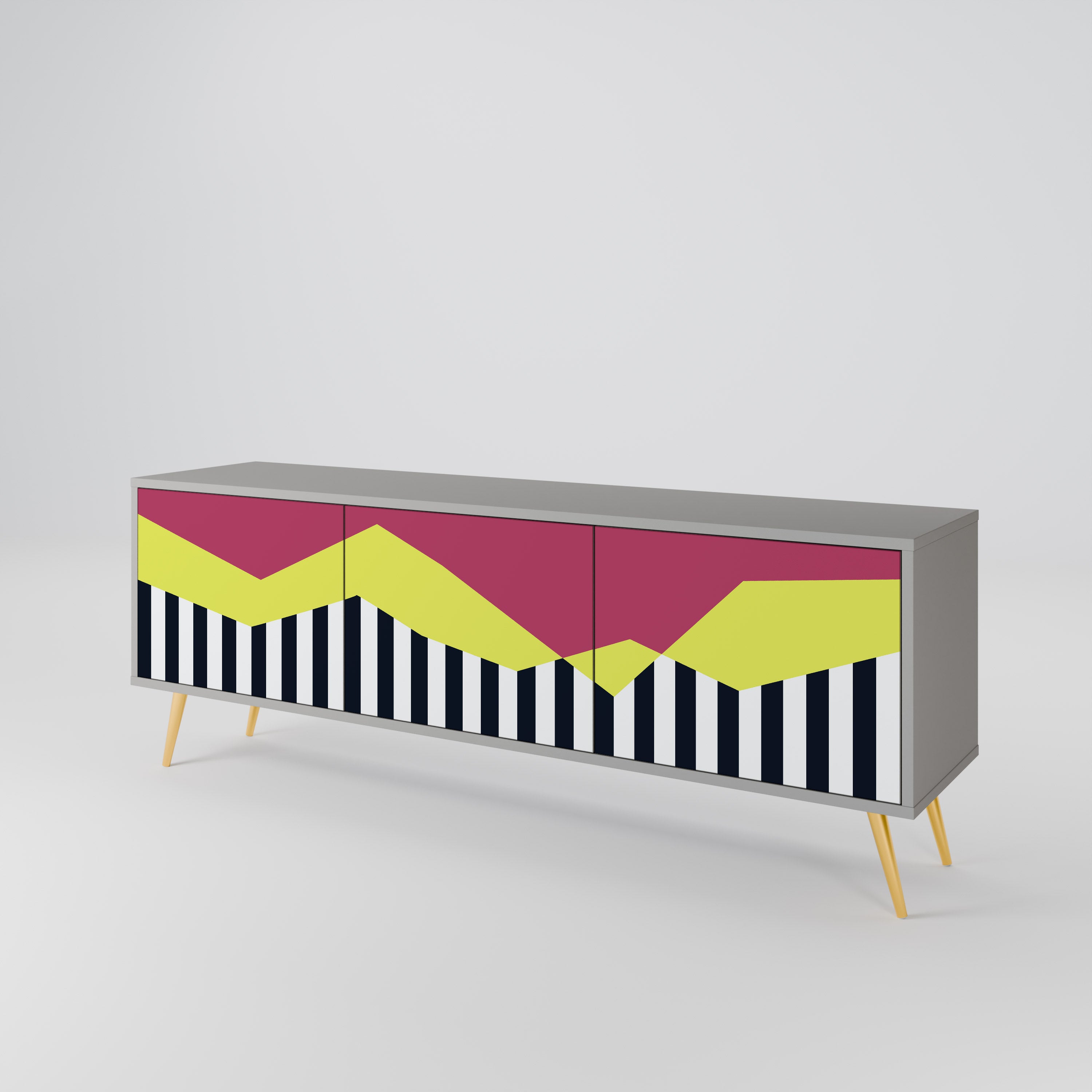 PIANO FANTASY Třídveřový TV stolek