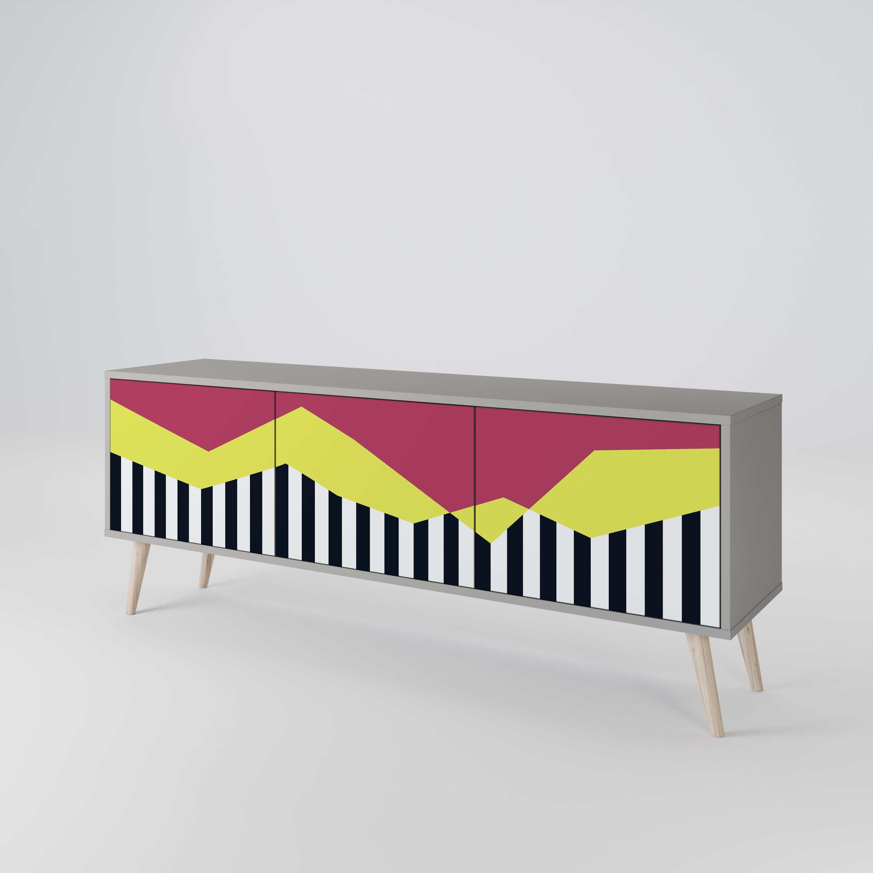 PIANO FANTASY Třídveřový TV stolek