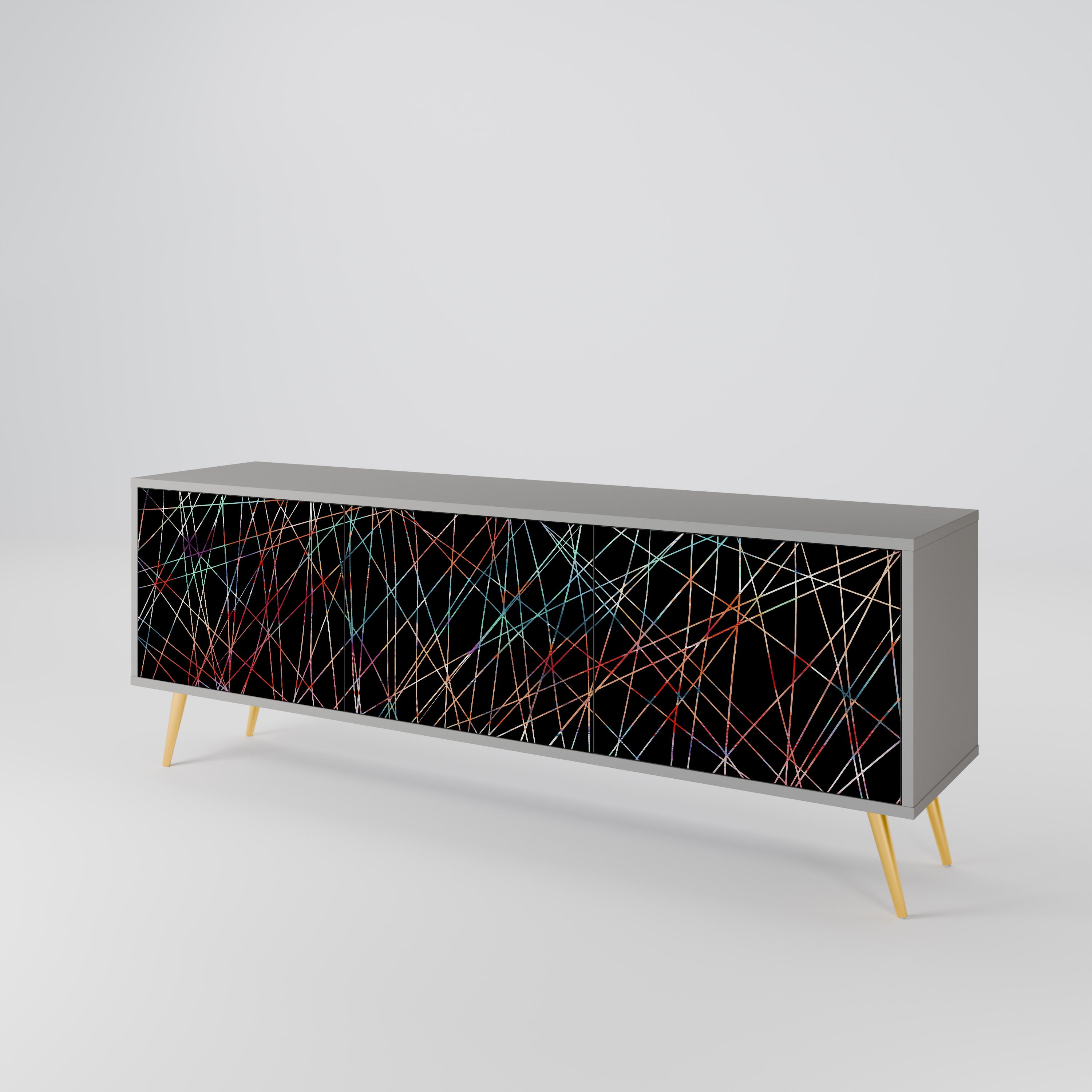 LUMINOUS SNARE Třídveřový TV stolek