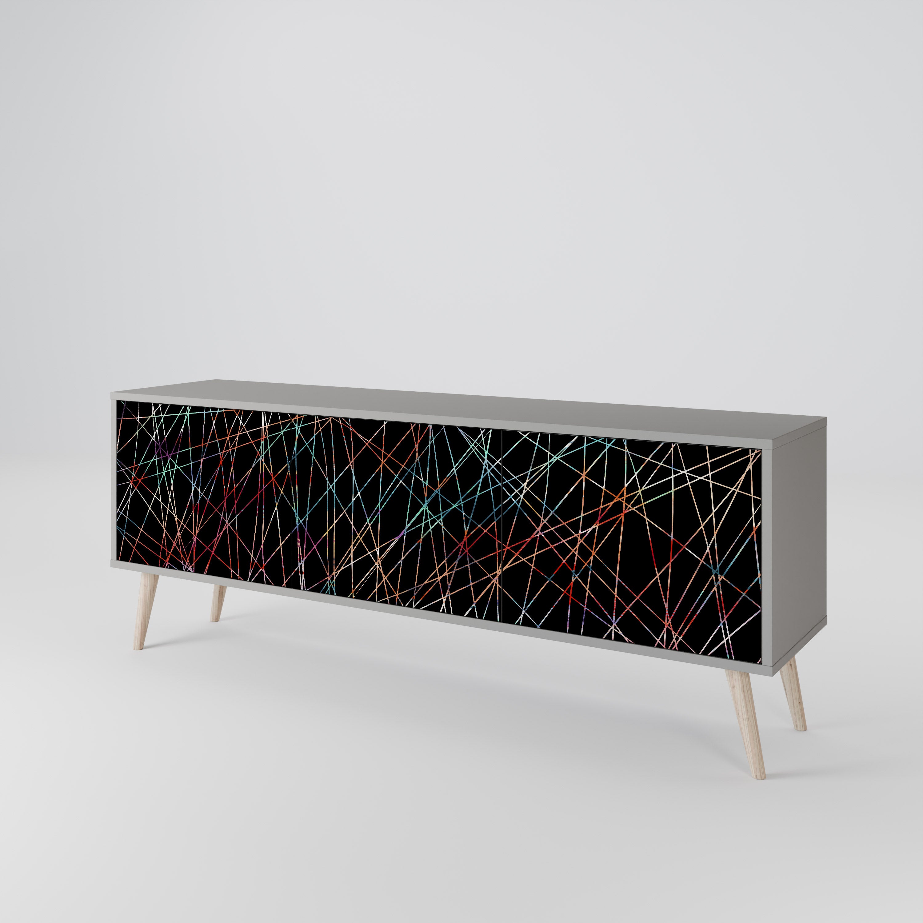 LUMINOUS SNARE Třídveřový TV stolek