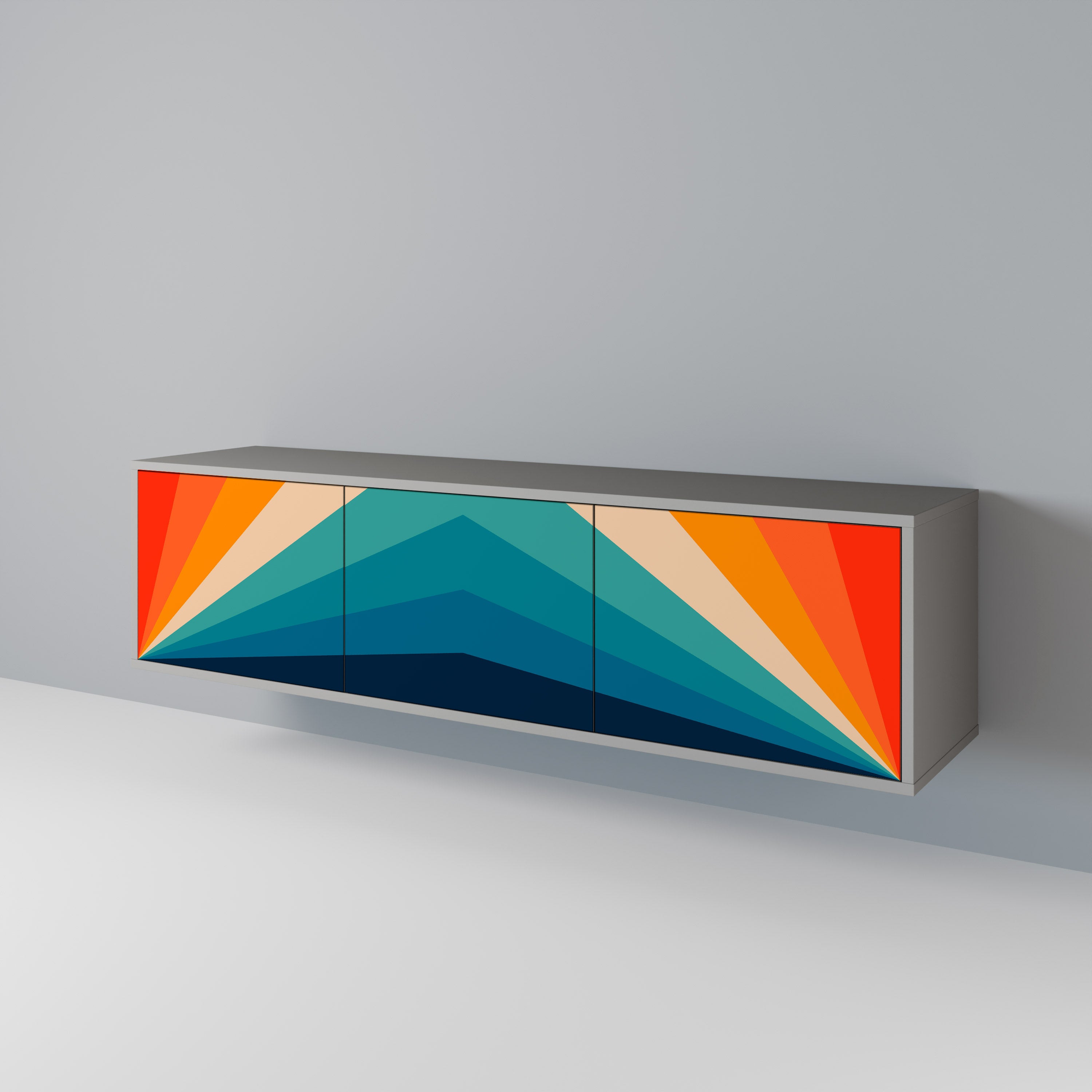 PRISM CONCUSSION Třídveřový TV stolek