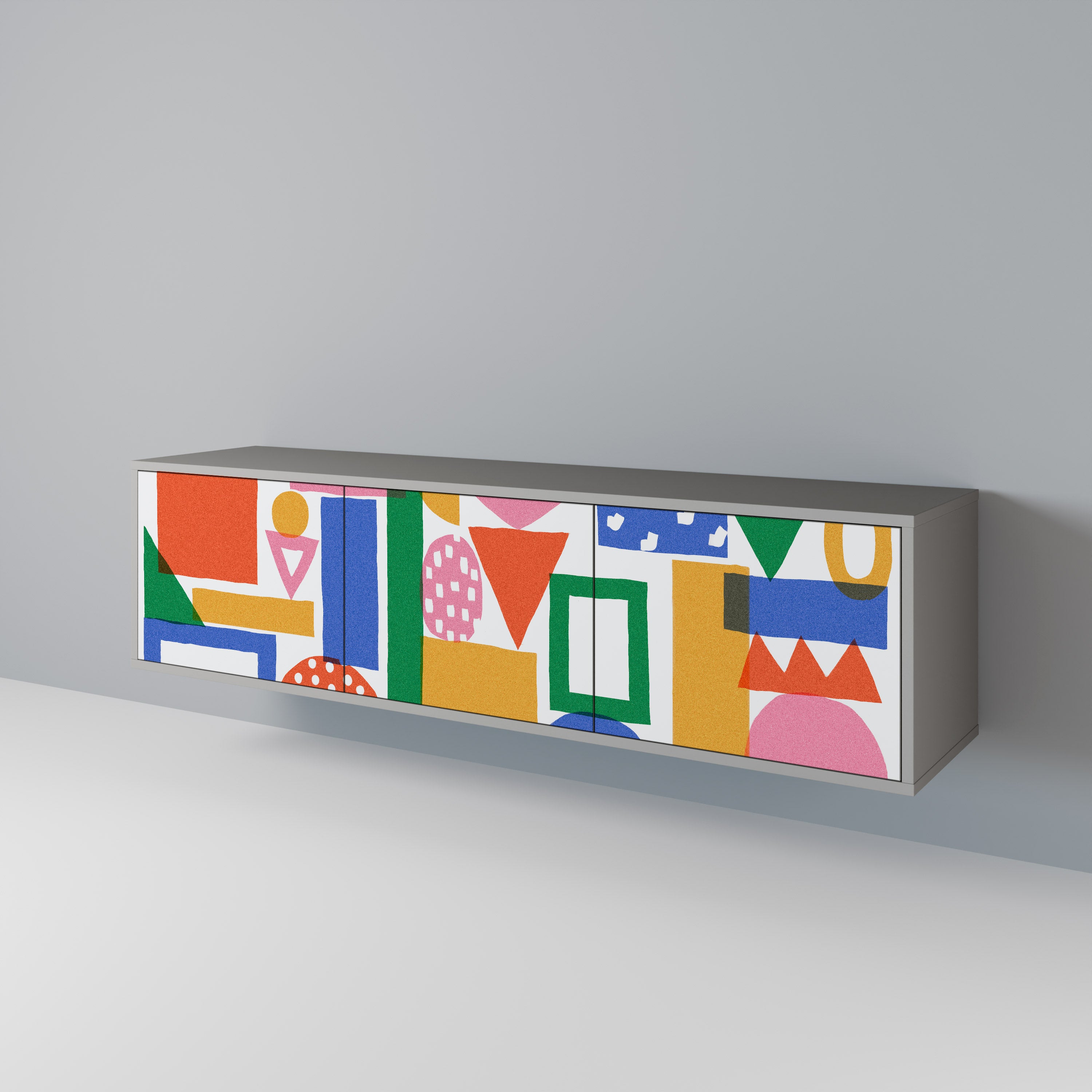 GEOMETRIC GLIMMER Třídveřový TV stolek