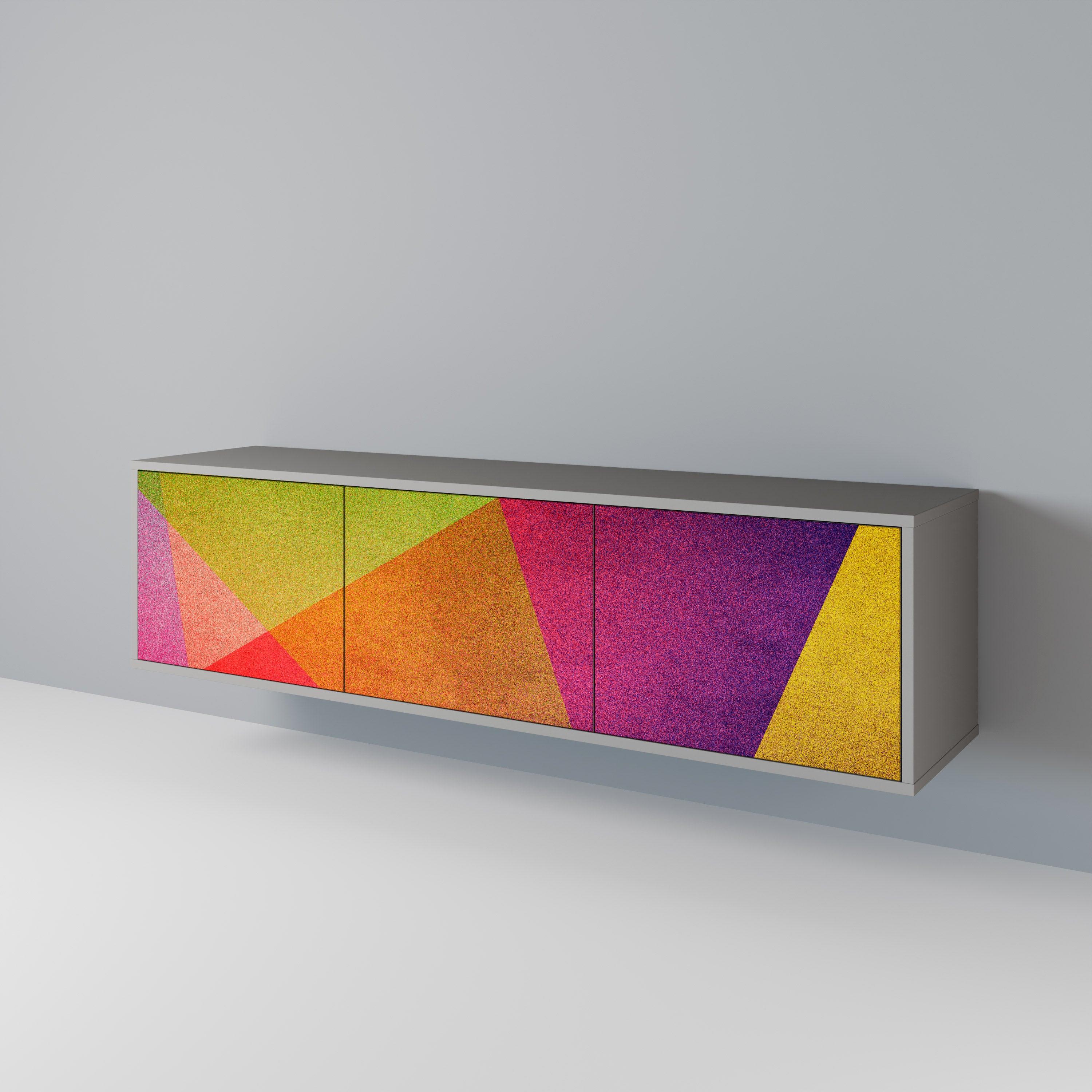 VIVID GEOMETRY Třídveřový TV stolek