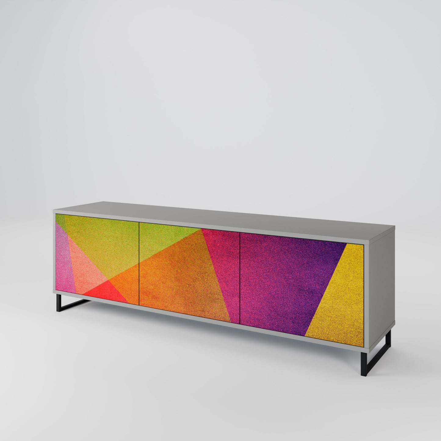 VIVID GEOMETRY Třídveřový TV stolek