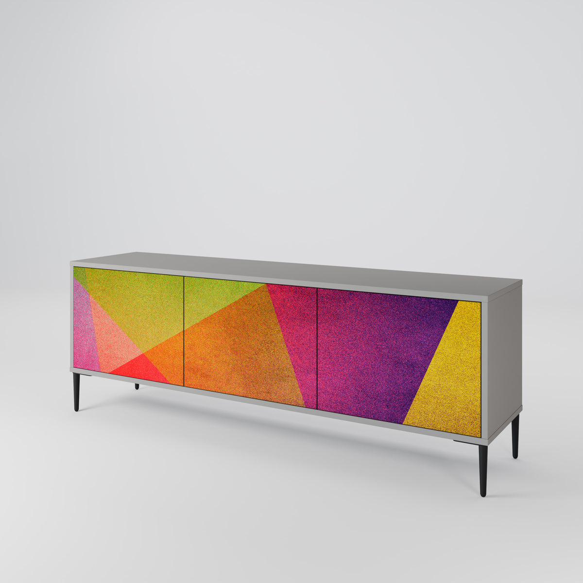 VIVID GEOMETRY Třídveřový TV stolek