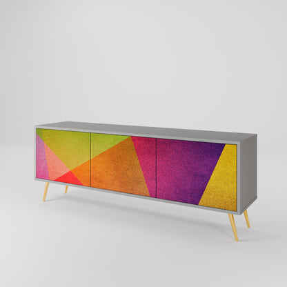 VIVID GEOMETRY Třídveřový TV stolek