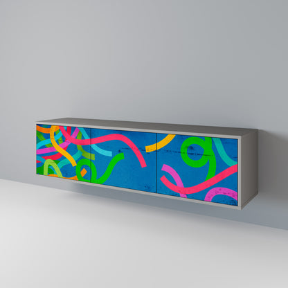 STREAMER TANGLE Třídveřový TV stolek