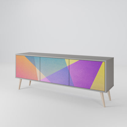 BRIGHT GEOMETRY Třídveřový TV stolek