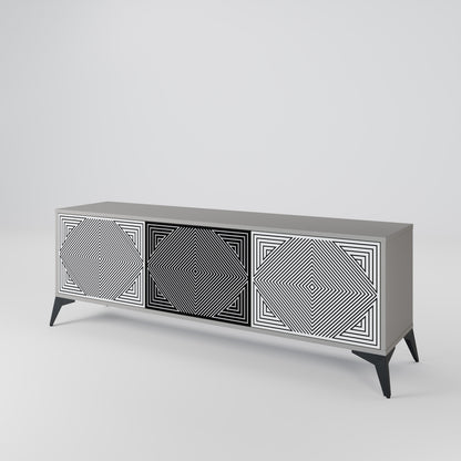 POLYGON ILLUSION Třídveřový TV stolek