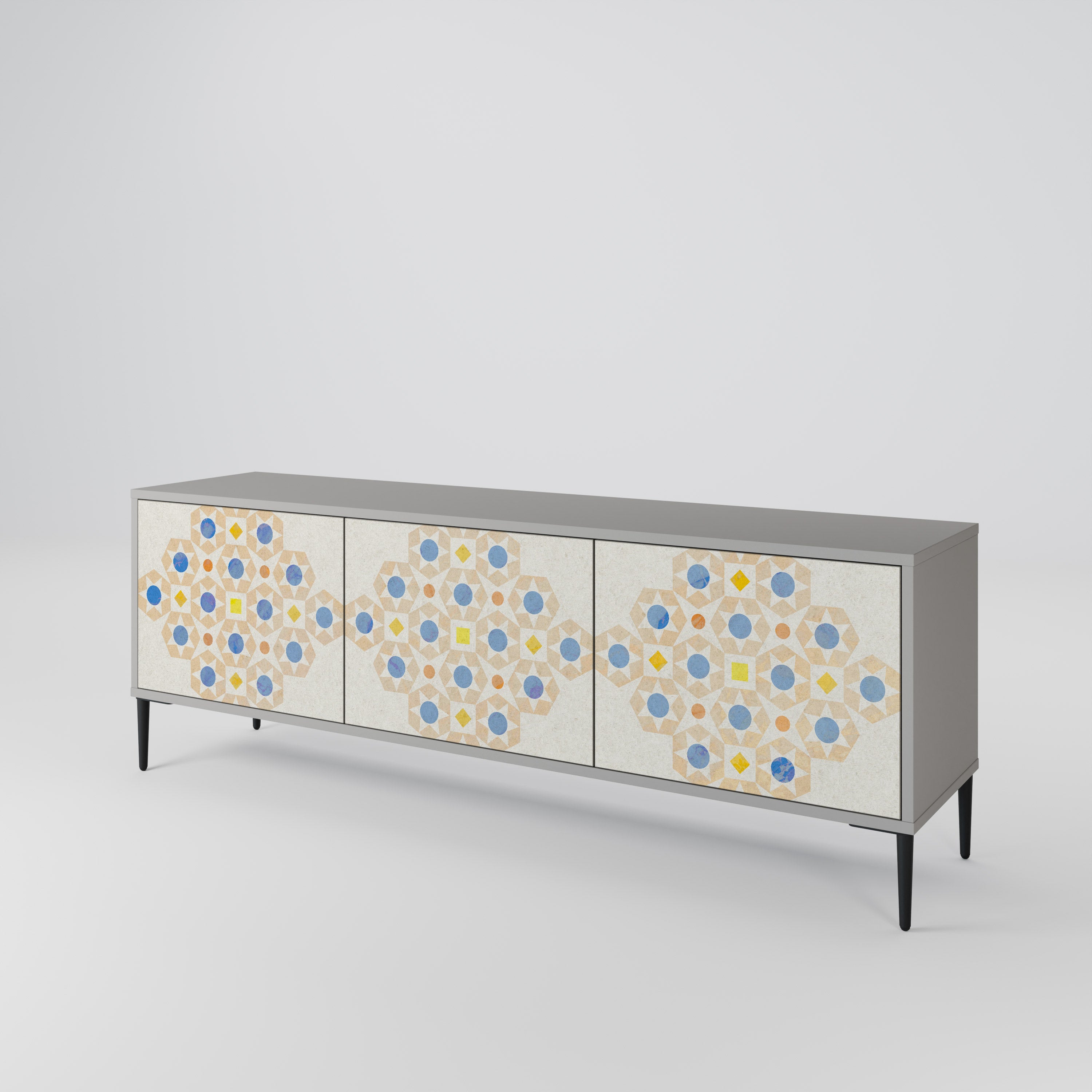 PATTERNED PRISM Třídveřový TV stolek