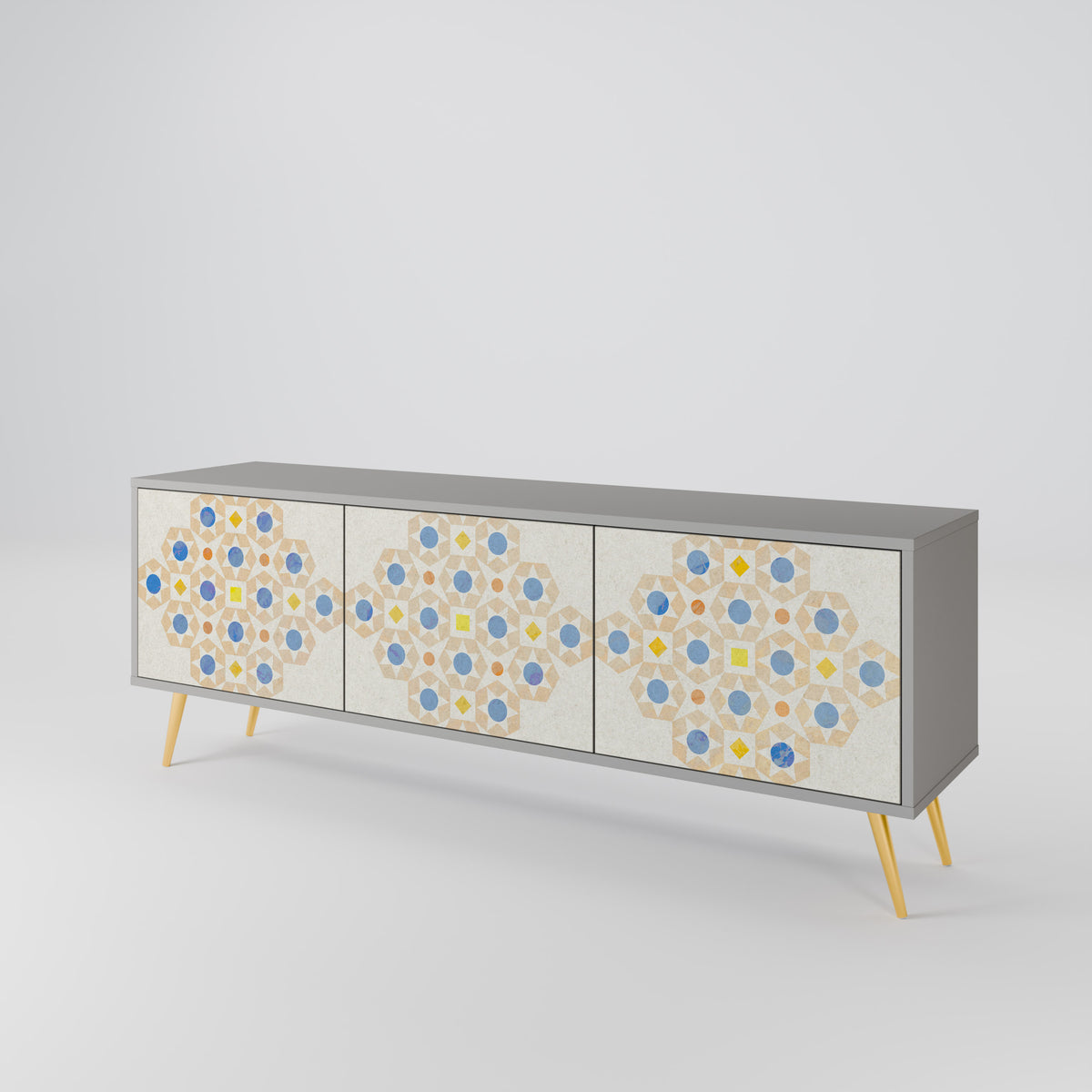 PATTERNED PRISM Třídveřový TV stolek
