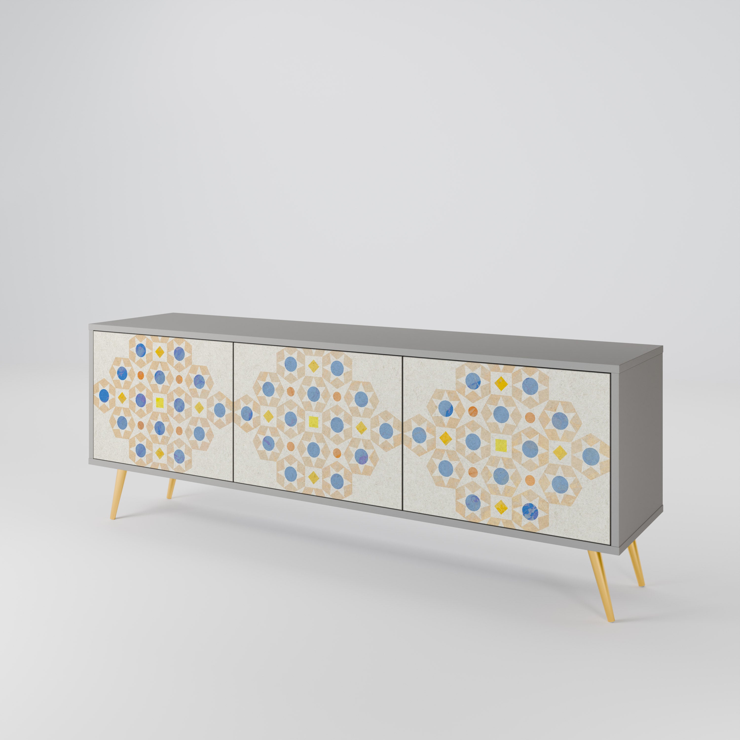 PATTERNED PRISM Třídveřový TV stolek