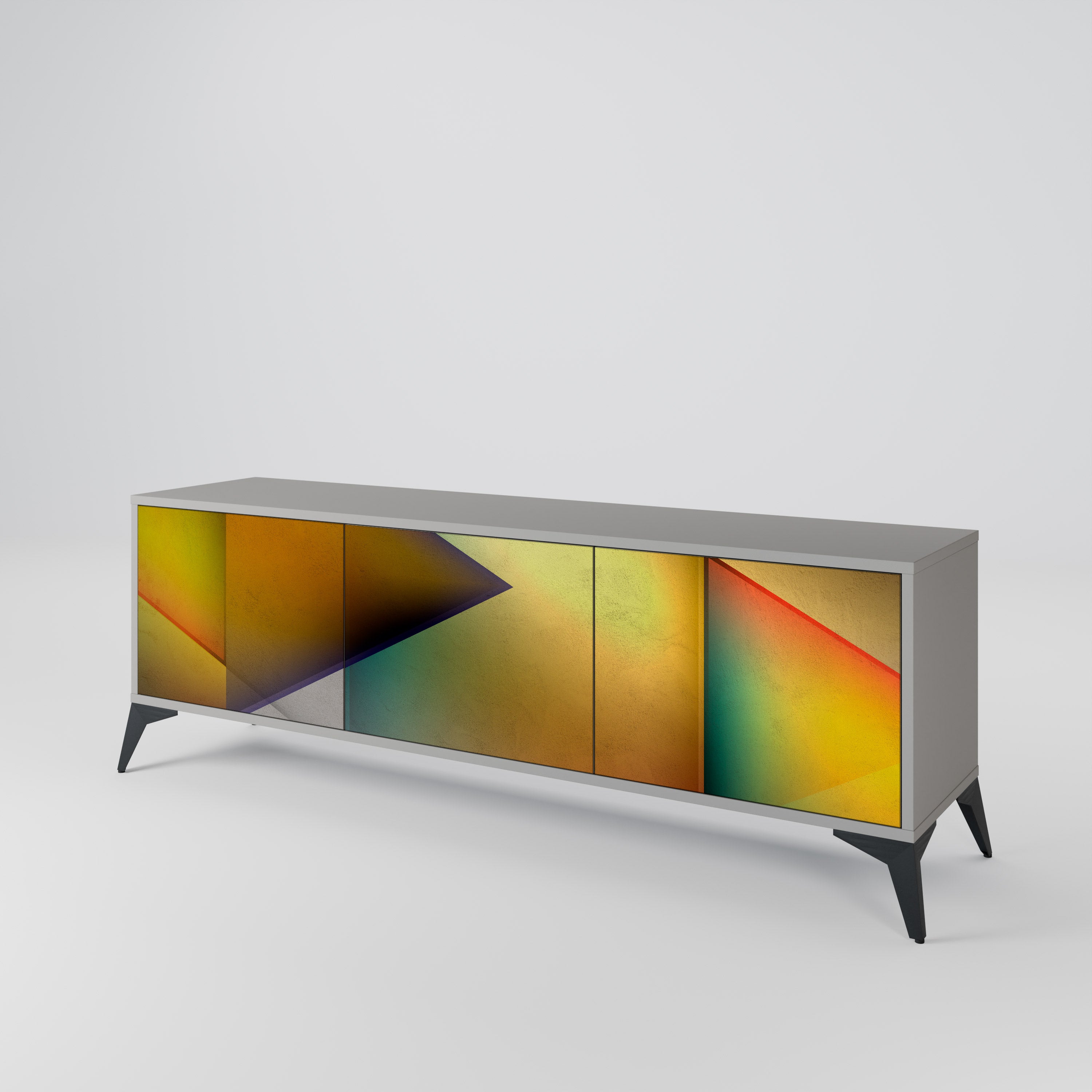 PIERCING SHARPNESS Třídveřový TV stolek