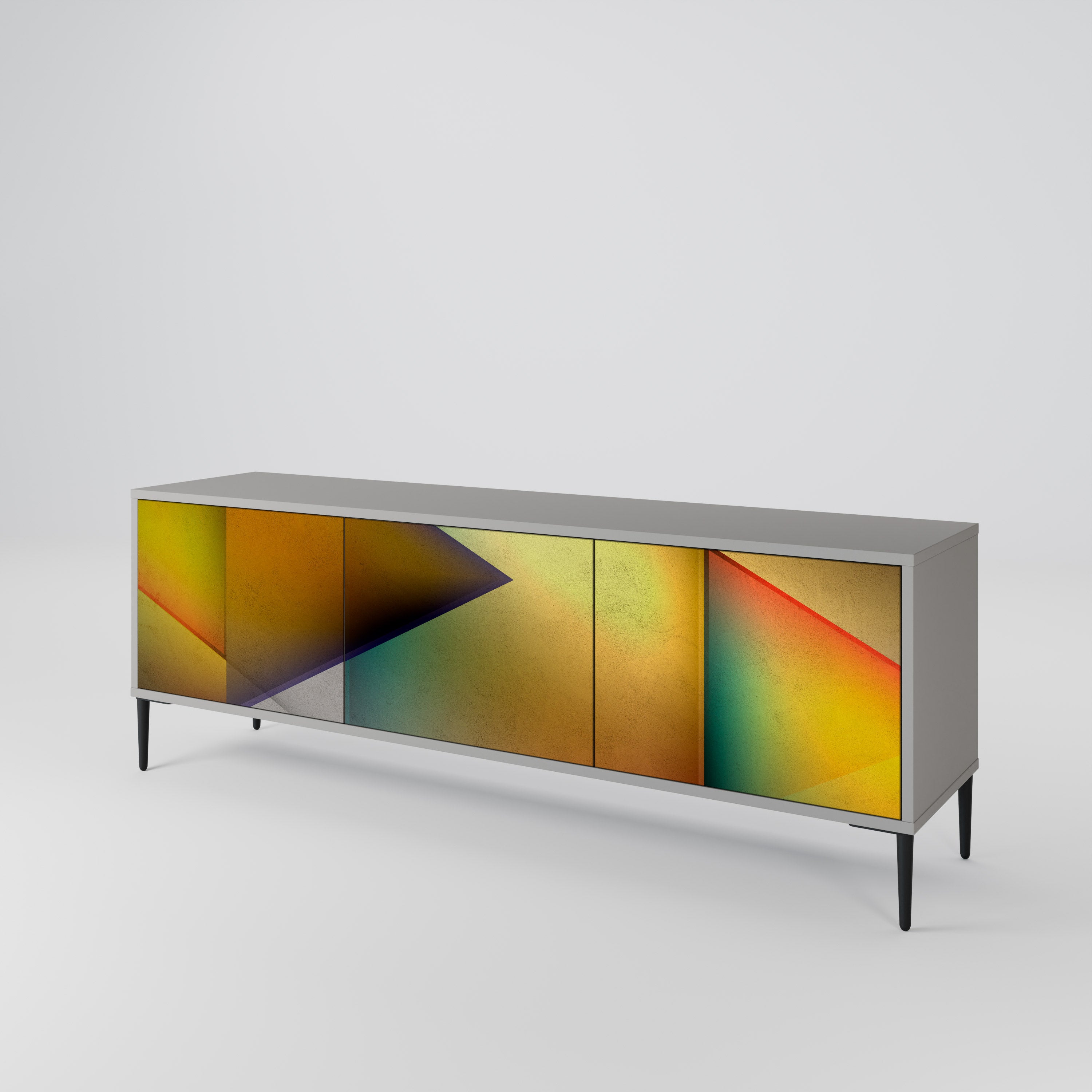 PIERCING SHARPNESS Třídveřový TV stolek