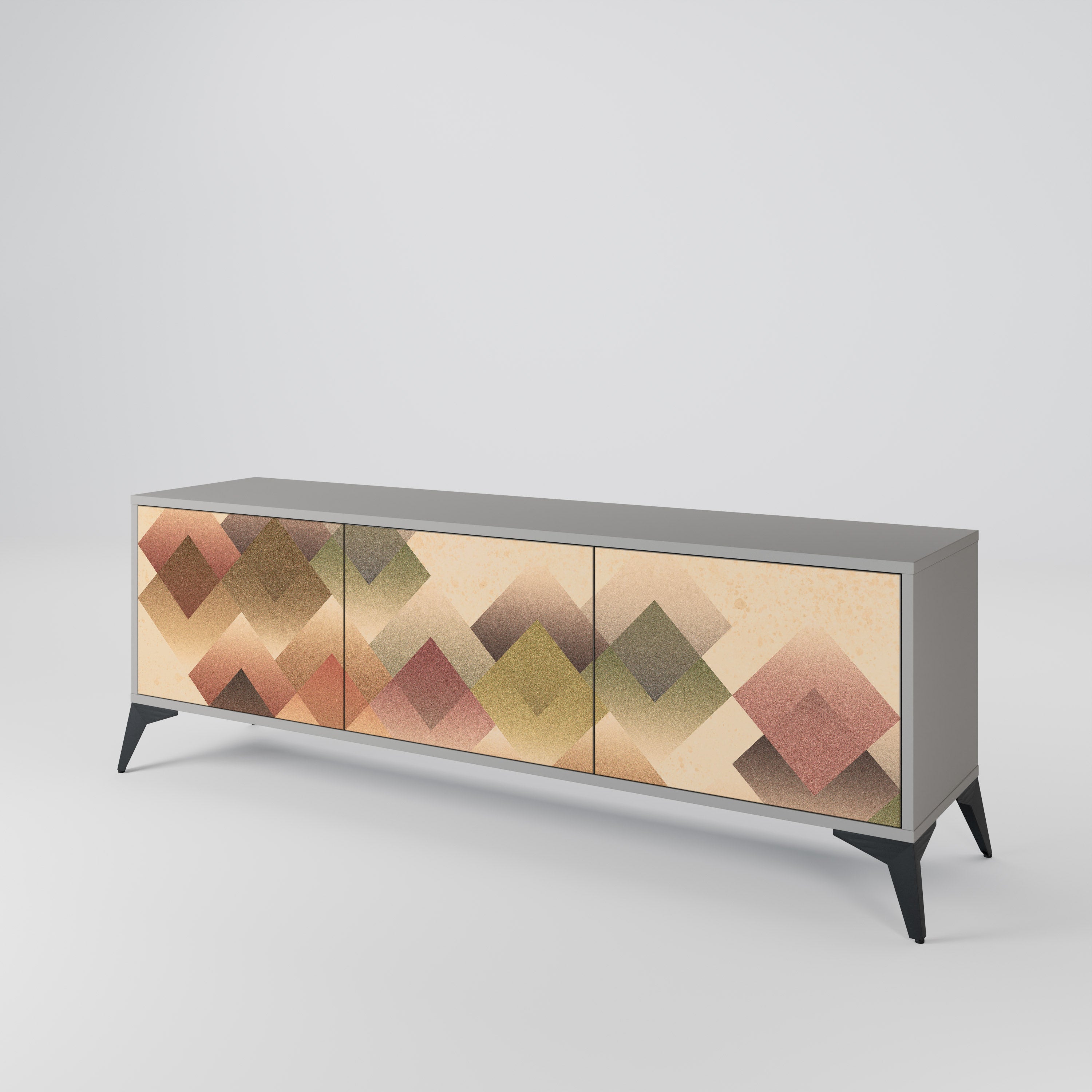 GEOMETRIC FUSION Třídveřový TV stolek