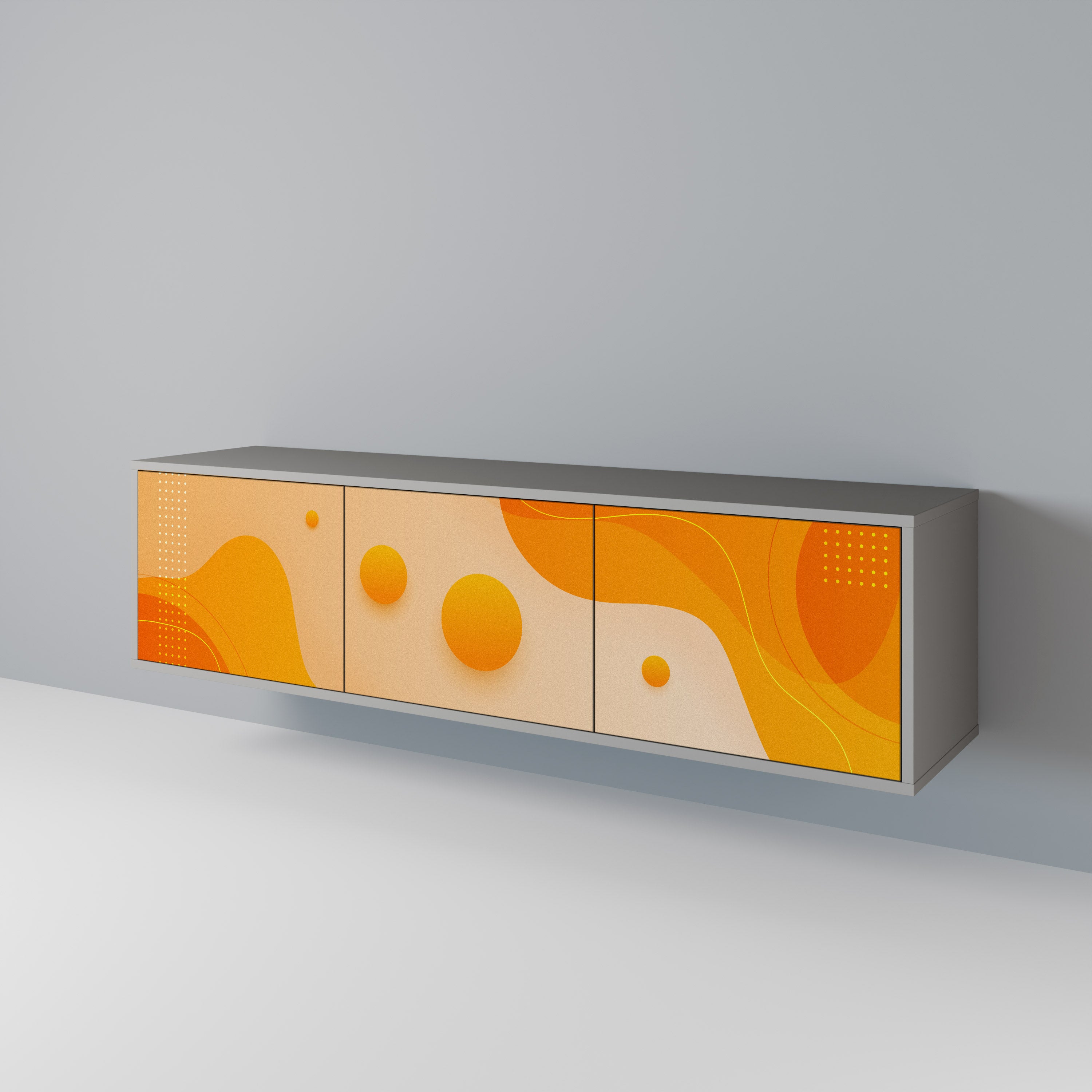ORANGE ARRANGEMENT Třídveřový TV stolek