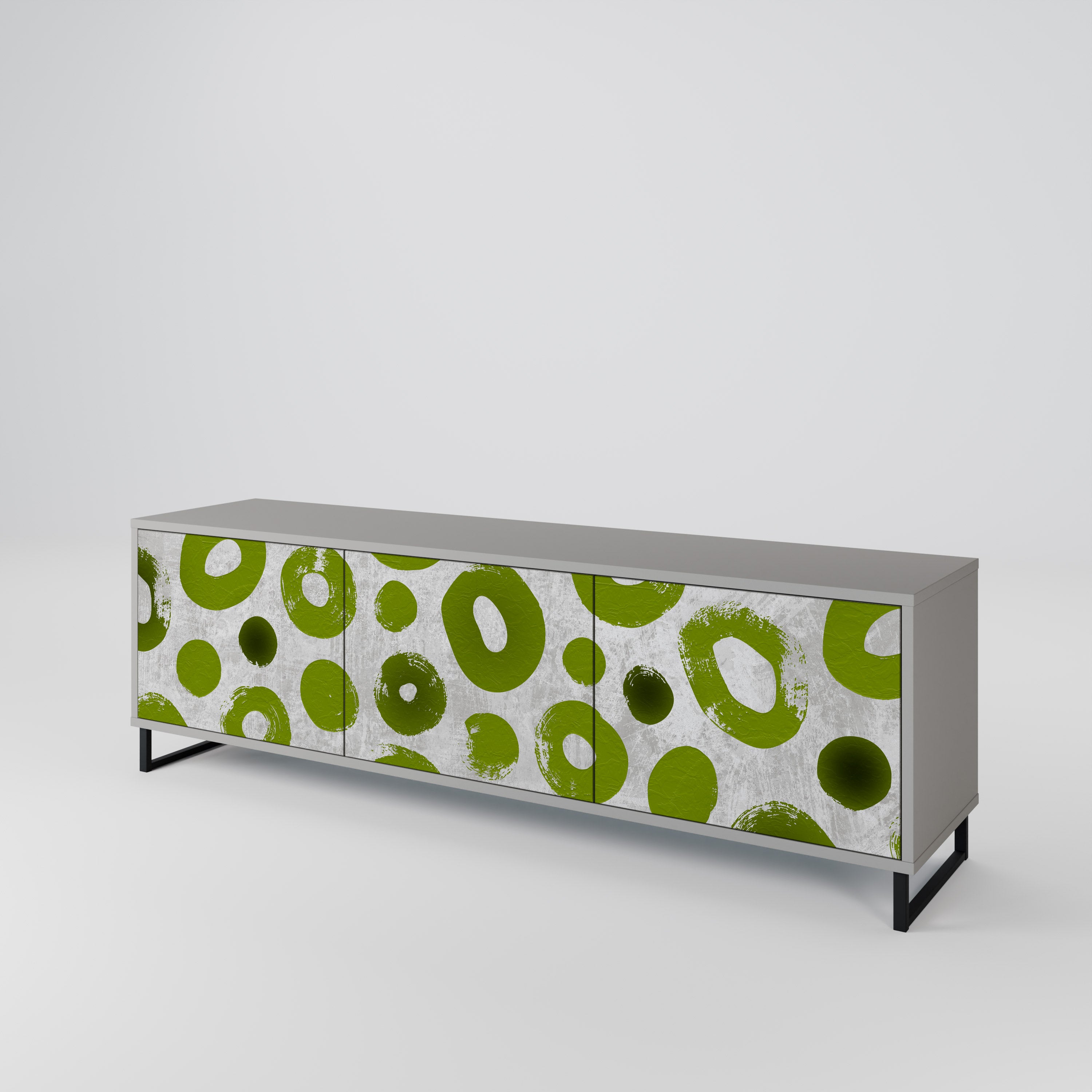 GREEN RHAPSODY Třídveřový TV stolek