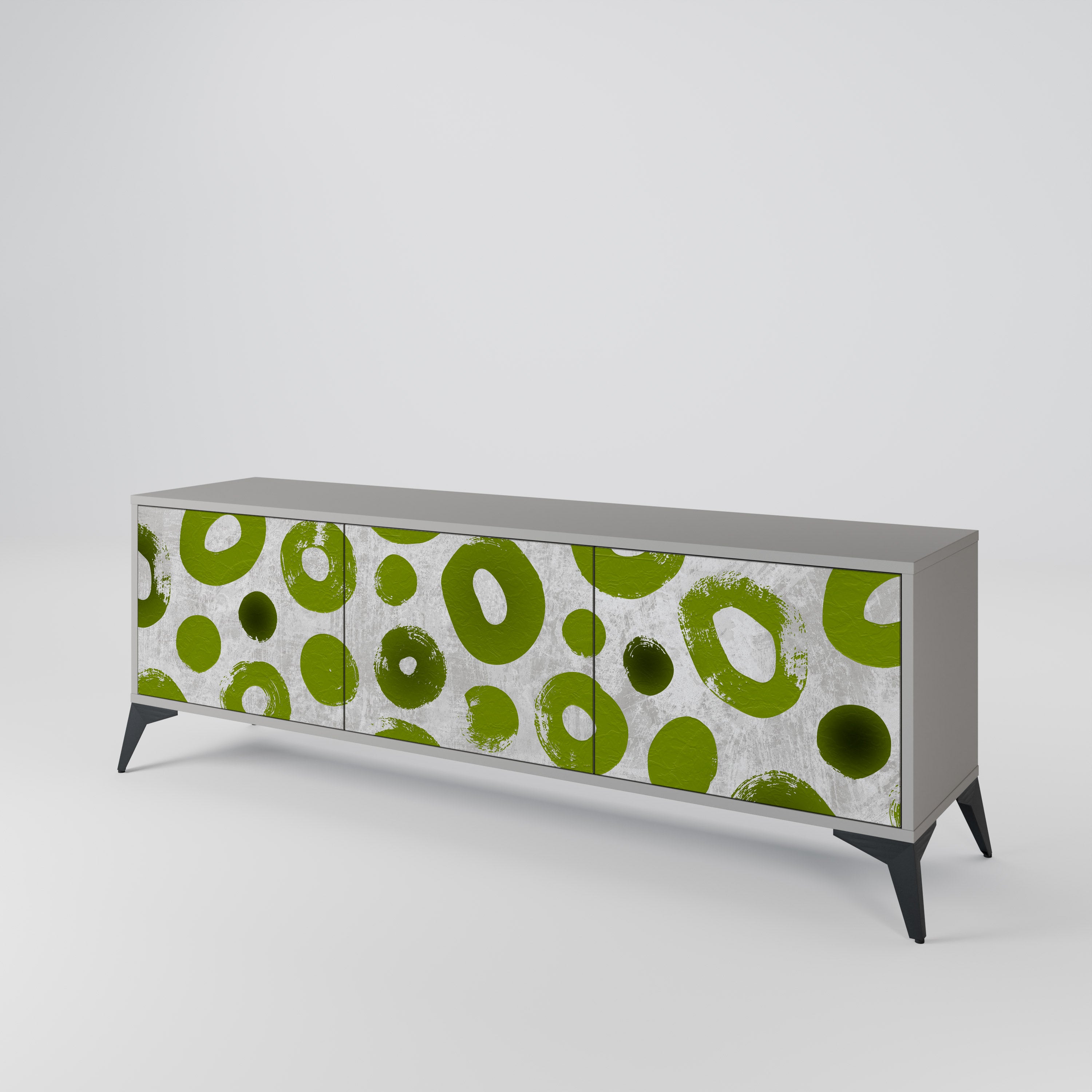 GREEN RHAPSODY Třídveřový TV stolek