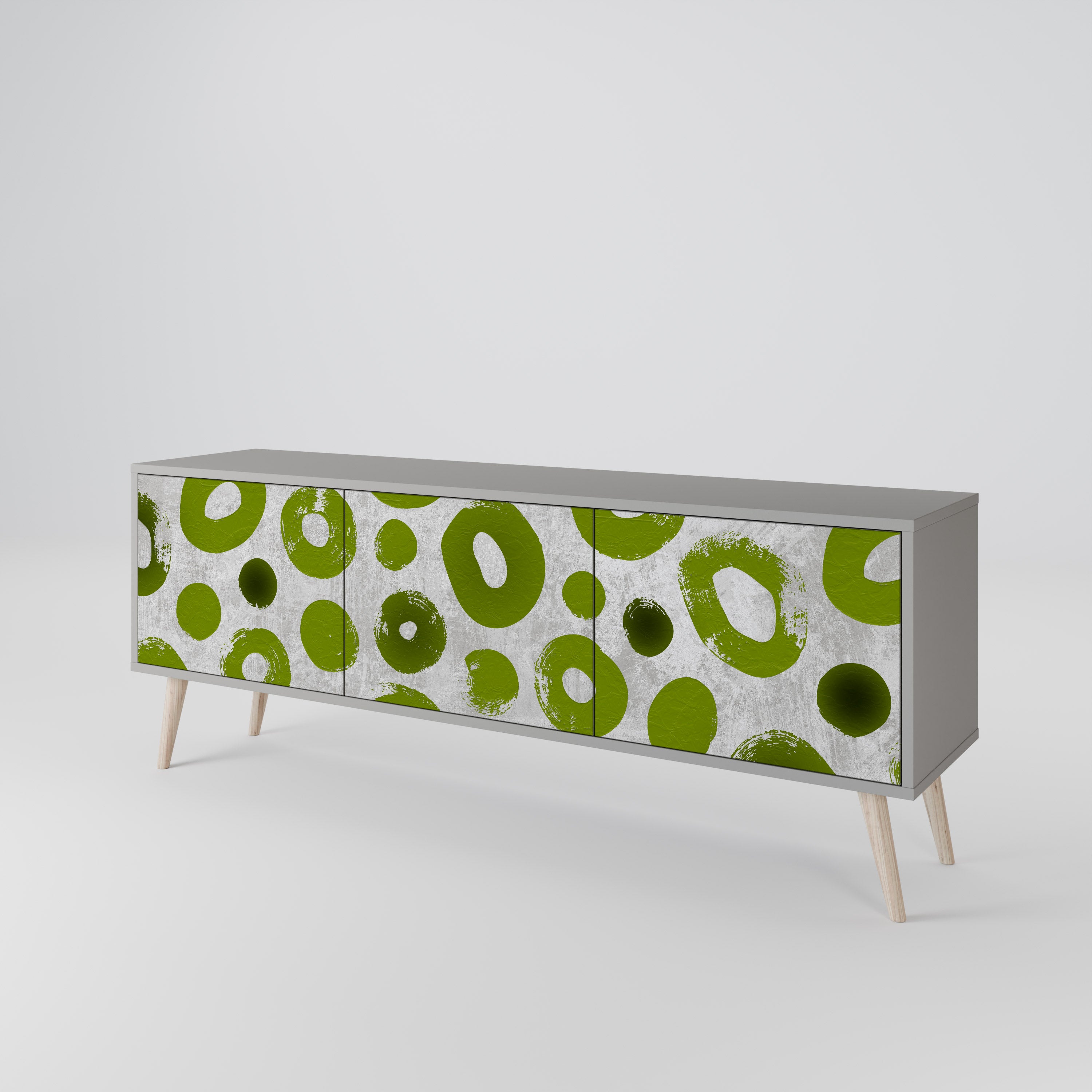 GREEN RHAPSODY Třídveřový TV stolek