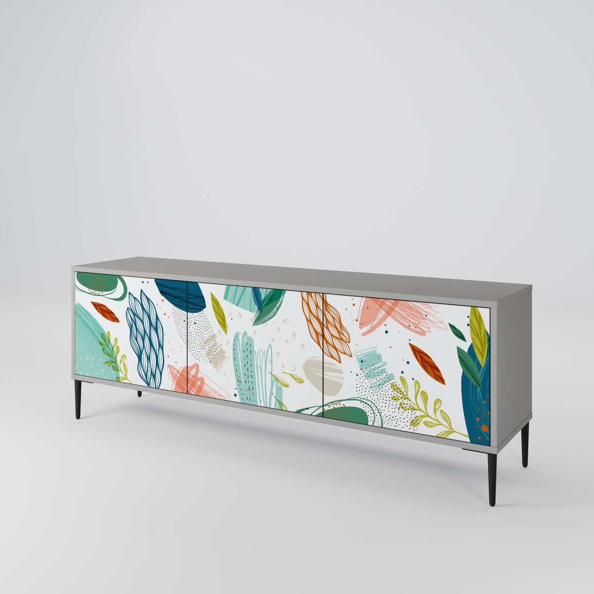 BOTANICAL HURRICANE Třídveřový TV stolek