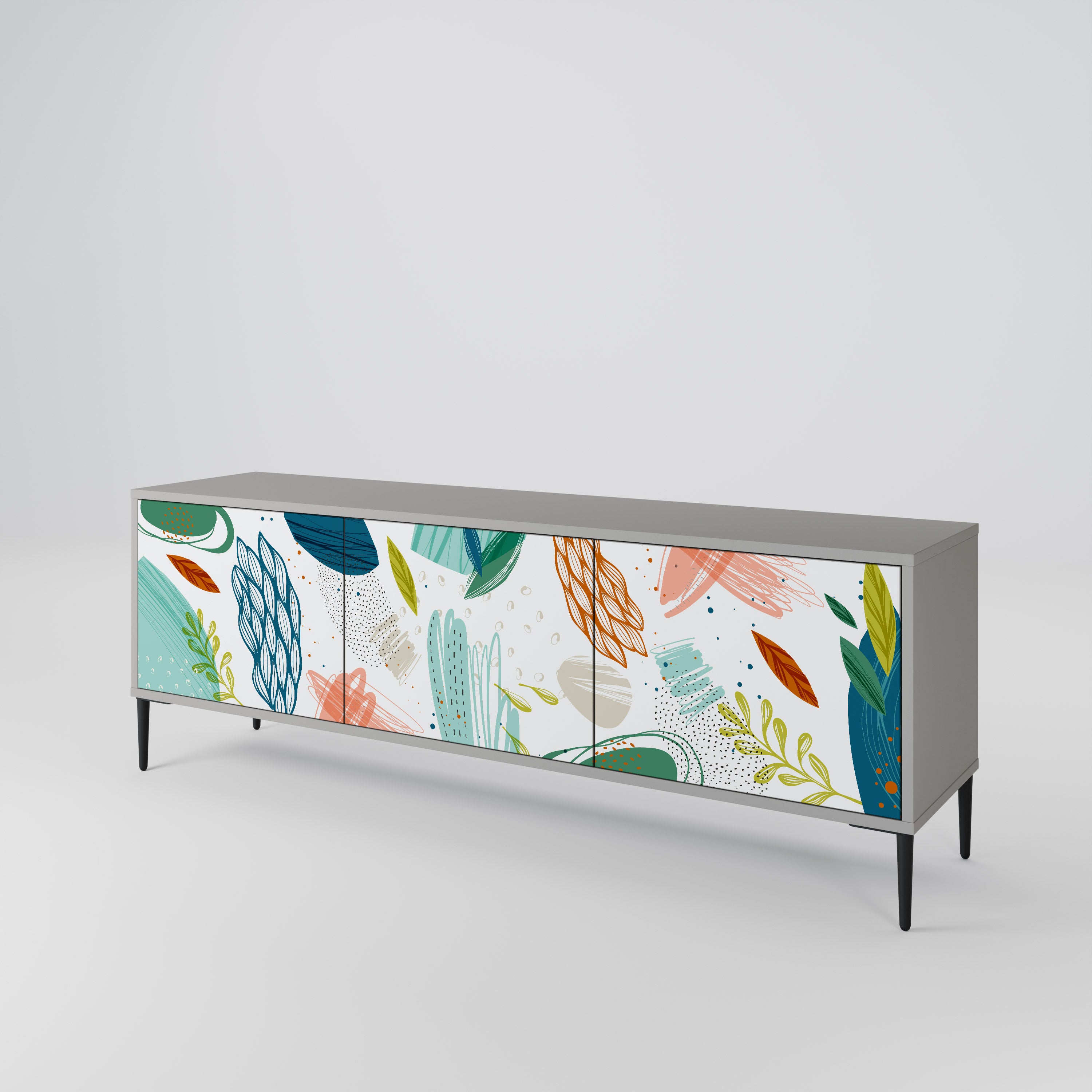 BOTANICAL HURRICANE Třídveřový TV stolek