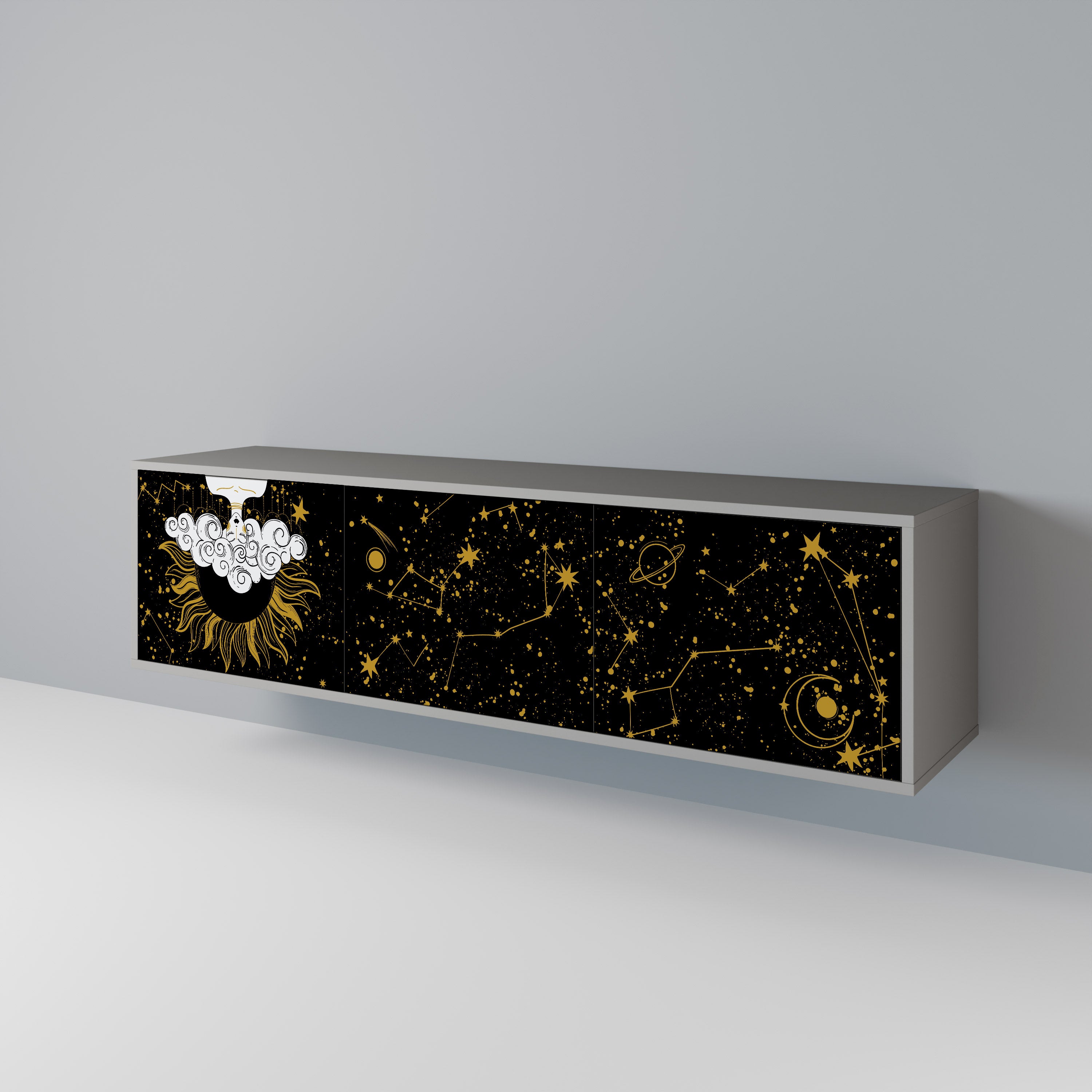 STELLAR CONSTELLATIONS Třídveřový TV stolek