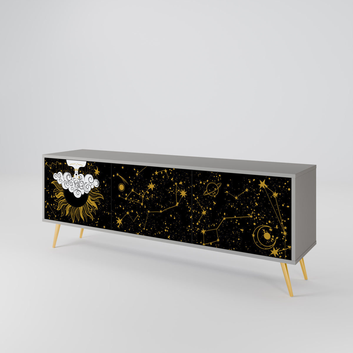 STELLAR CONSTELLATIONS Třídveřový TV stolek