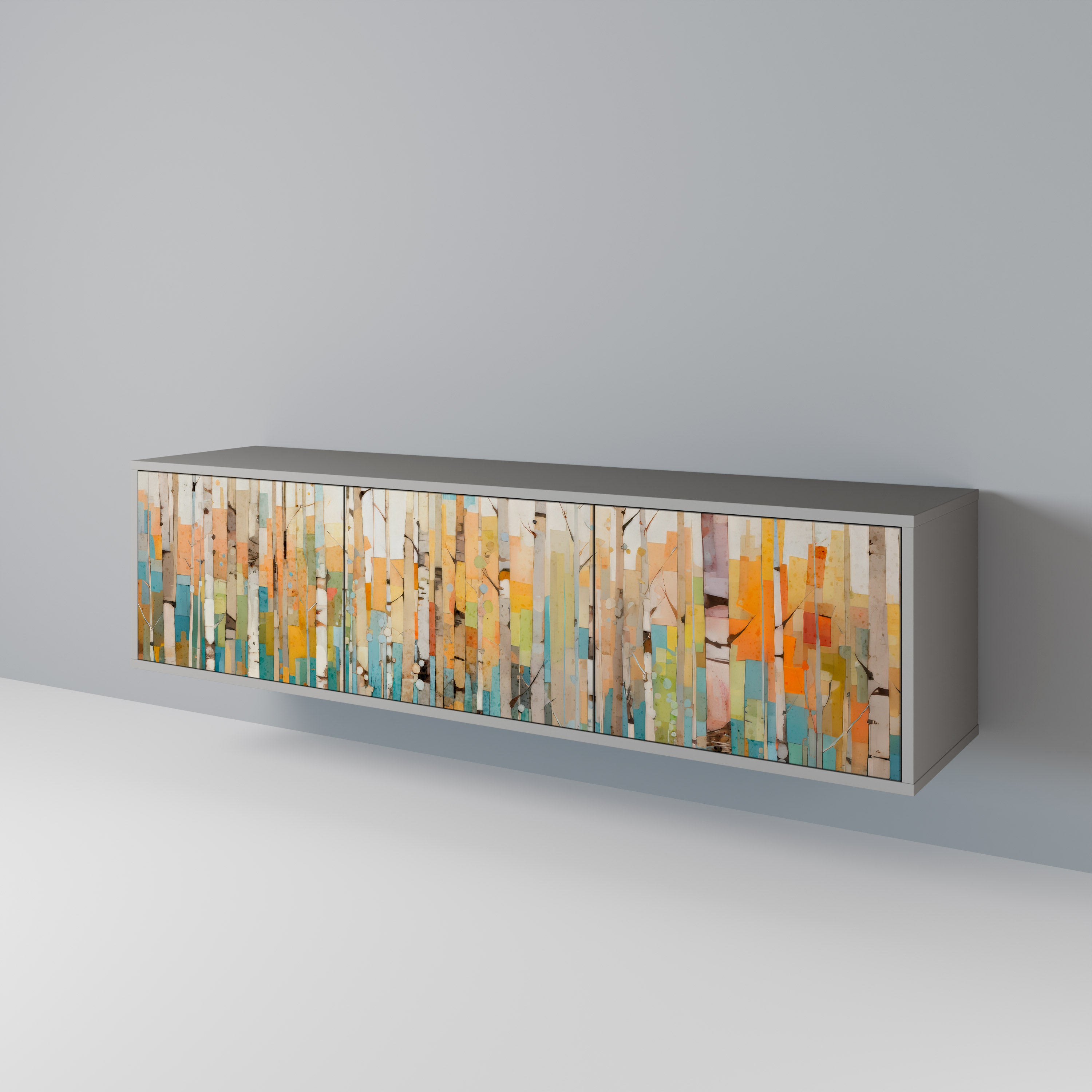 BIRCH KALEIDOSCOPE Třídveřový TV stolek