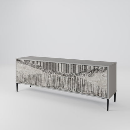 GRAIN LINES Třídveřový TV stolek