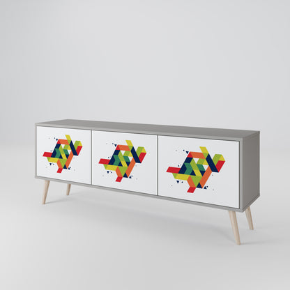 FUTURE SIGN Třídveřový TV stolek