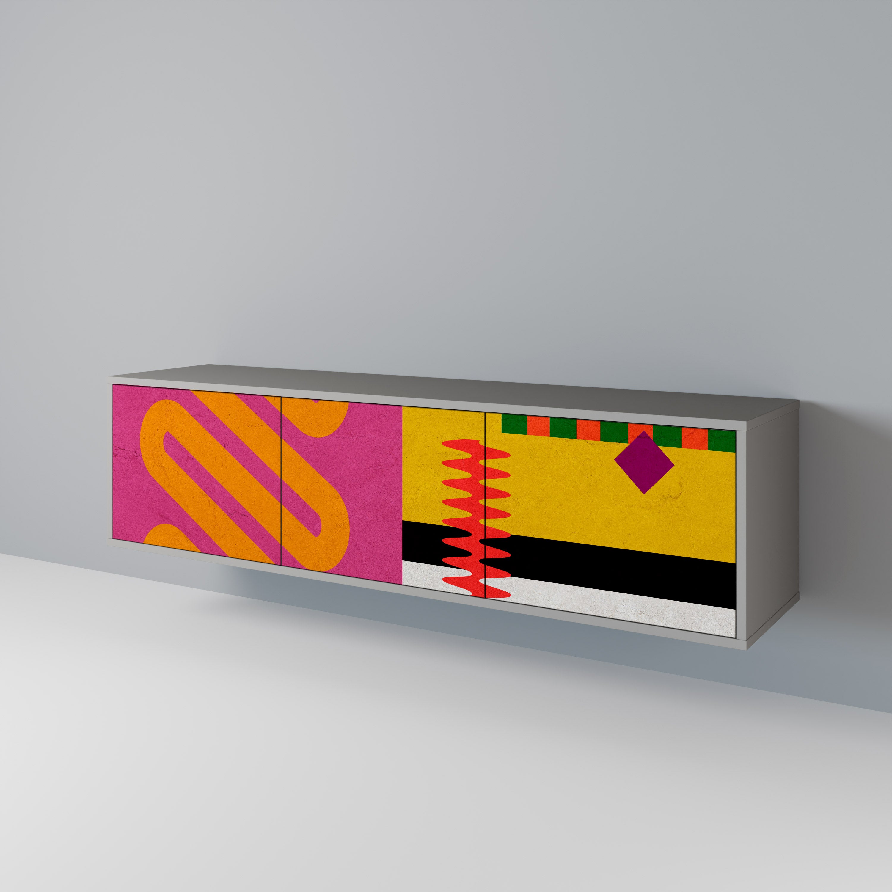 VIVID ART Třídveřový TV stolek
