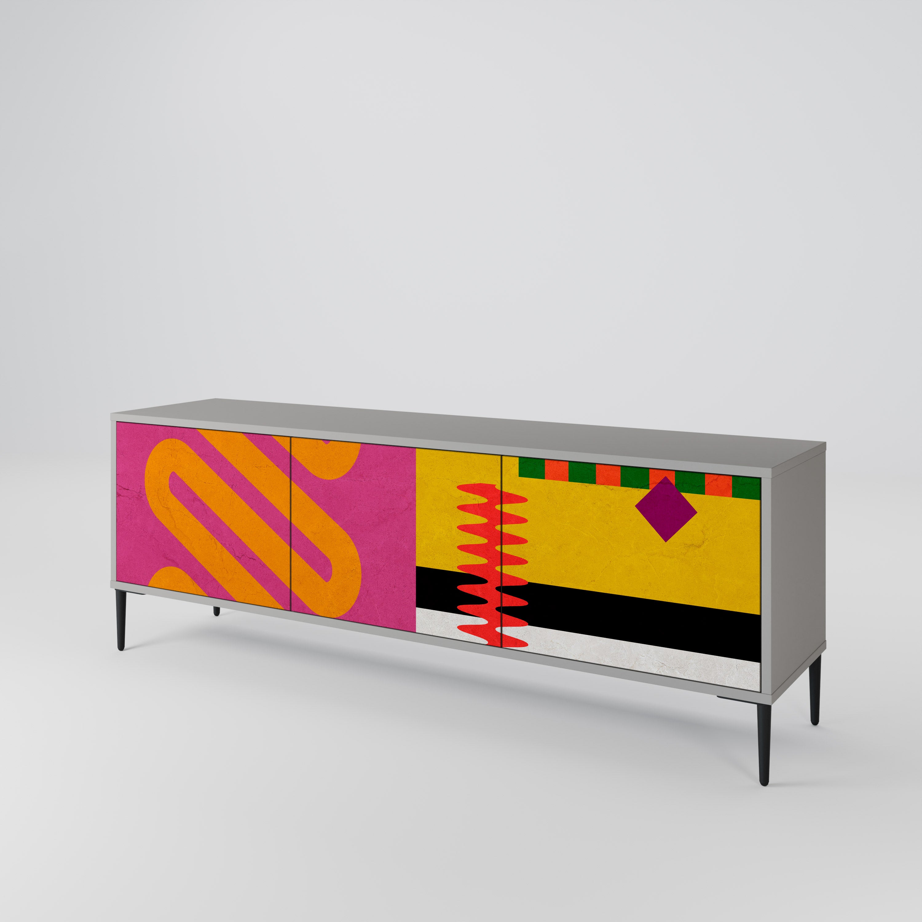 VIVID ART Třídveřový TV stolek