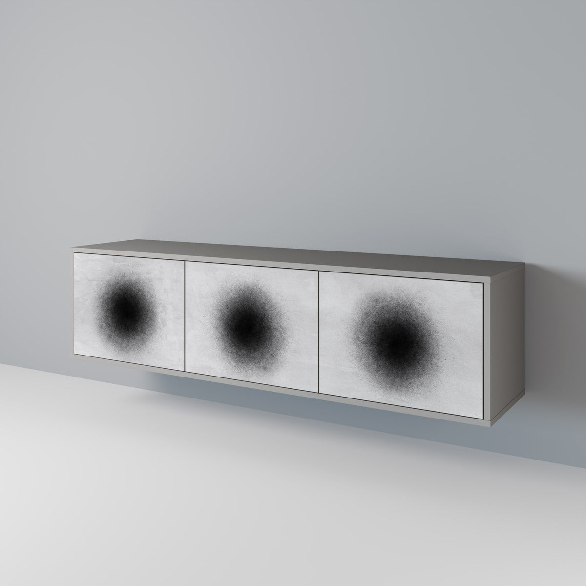 BLACK HOLE Třídveřový TV stolek