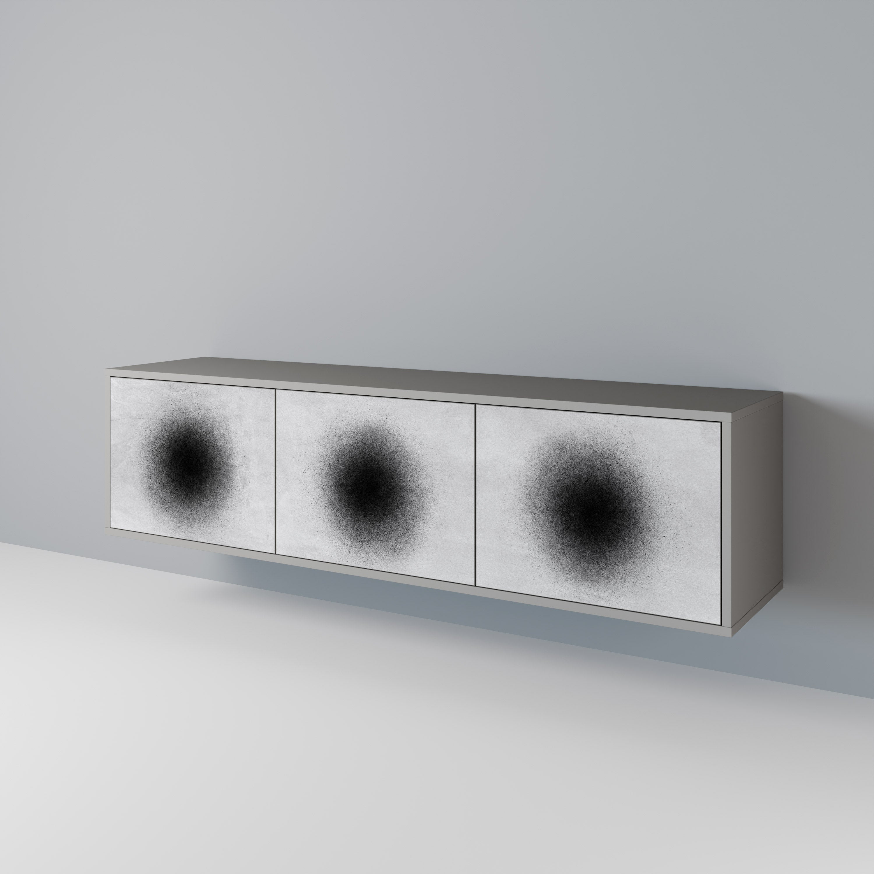 BLACK HOLE Třídveřový TV stolek